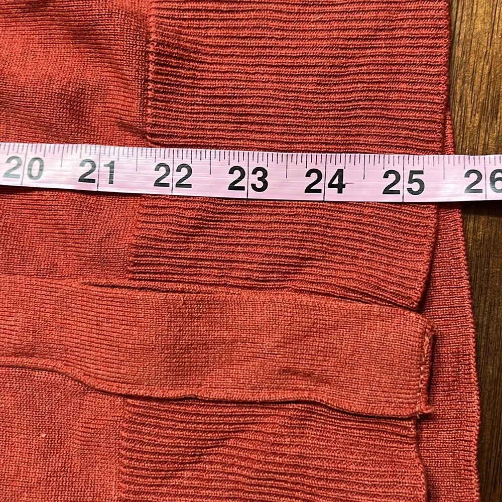 Coldwater Creek Orange Silk Cotton 2 Pc Tank and Button Down Cardigan Set Sz L - Picture 12 of 16